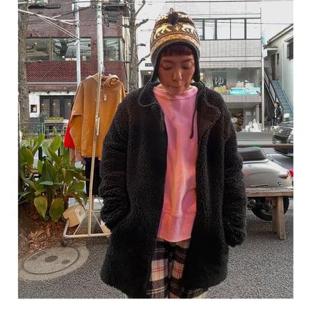 [USED] ノンカラーボアZIPコート