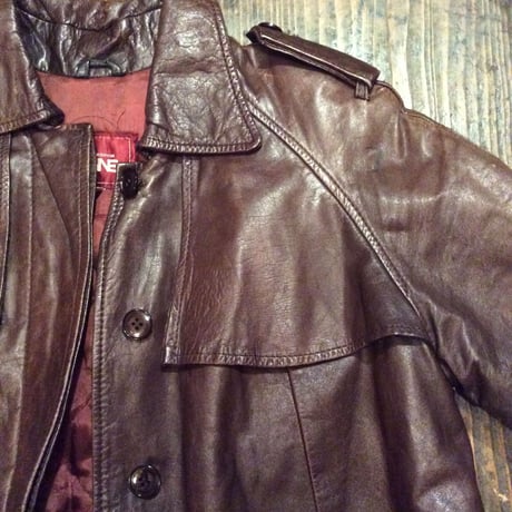 [USED] Real  Leatherトレンチコート