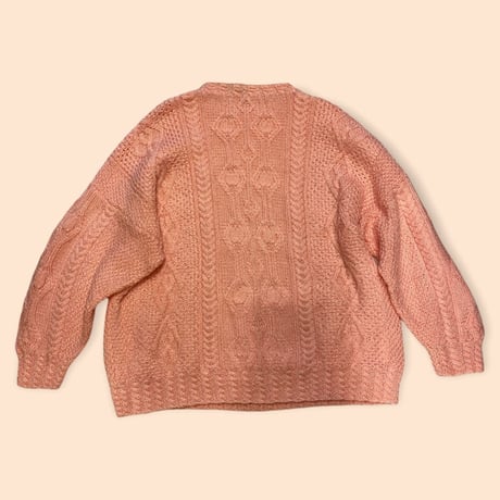 [USED] PINK💓ケーブルニット