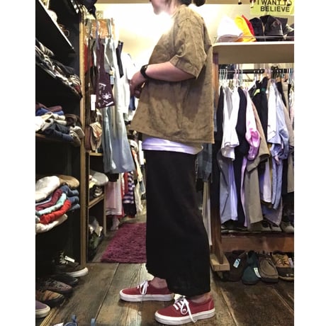 [USED] BLACK LINEN パンツ