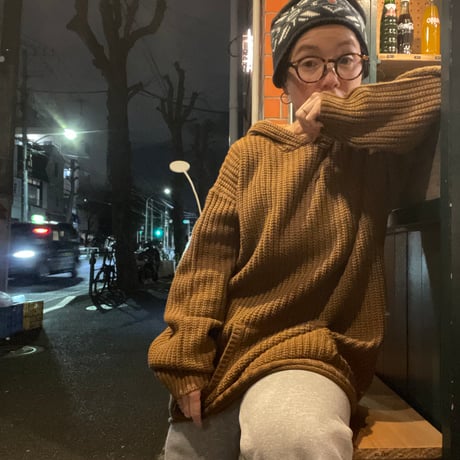 [USED] ブラウン🧸KNITパーカー