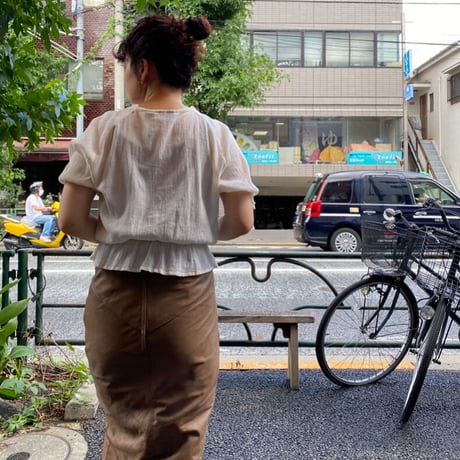 [USED] コットンガーゼ刺繍TOPS