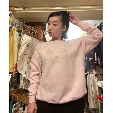 [USED]”Hanes Her Way＂ 猫ちゃん SWEAT ♡