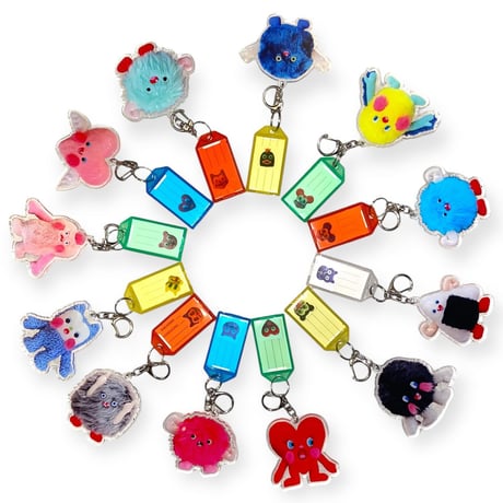 [BENICOTOY] ACRYLIC モフモフ キーホルダー