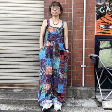 [USED] COTTON 総柄オールインワン