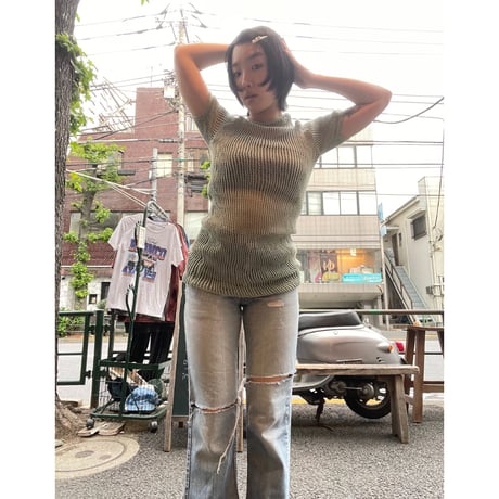 [DEADSTOCK] DENMARK ミリタリー メッシュ Tee