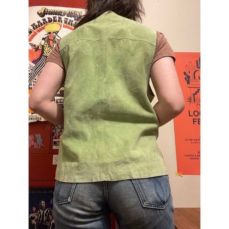 [USED]"BENETTON" スエードベスト💚