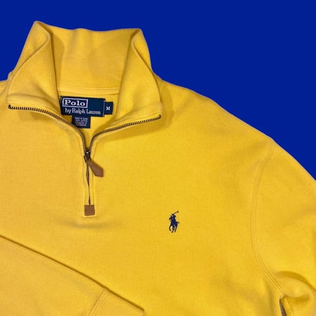 [USED] レモンイエロー🍋POLOハーフジップknit