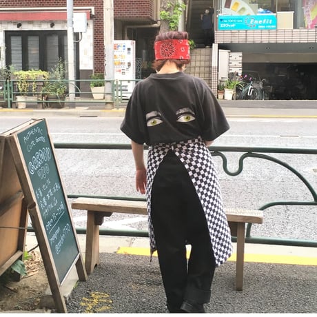 [USED] vintage カッコイイ‼︎チェッカーエプロン