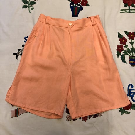 [USED] サーモンピンク RAYON/LINEN SHORTS ♡