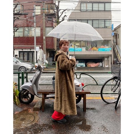 [USED] vintage ボアロングコート made in  FRANCE.