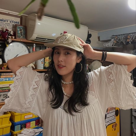 [USED] Malbon ぷっくり刺繍 BEIGE NYLON CAP🦙🤎