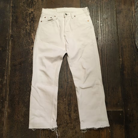 [USED]  Levis 501 WHITE cutoff Denim
