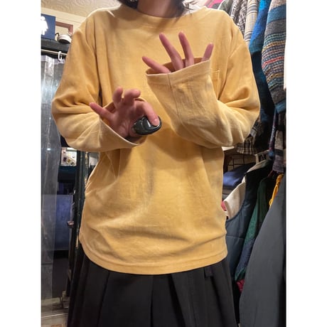 [USED]ベロア ポケットロンT 💛