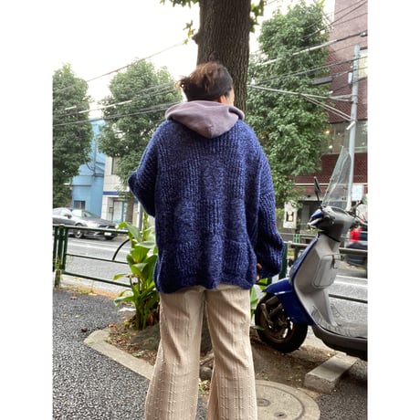 [USED] NAVY-MIX  ふかふかHANDニット