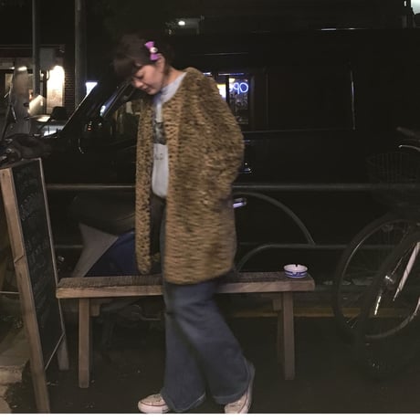[USED] FAKE FUR レオパードコート