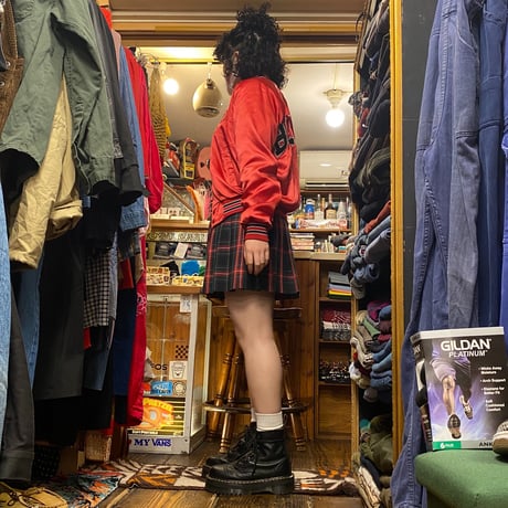 [USED] ミニ丈💕チェック柄巻きスカート