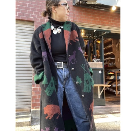[USED] ラグ風　ロングコート