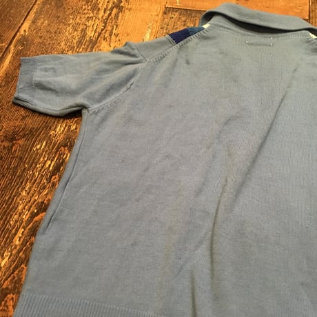 [USED] Vintage みずいろ半袖ニットカーディガン