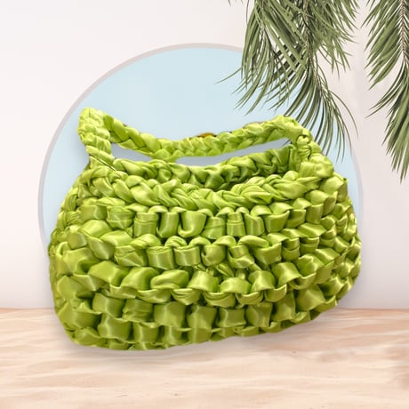 [SELECT] ミニ♡サテン地編みBAG