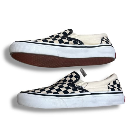 [USED] VANS CHECKER SLIP-ON / US6h