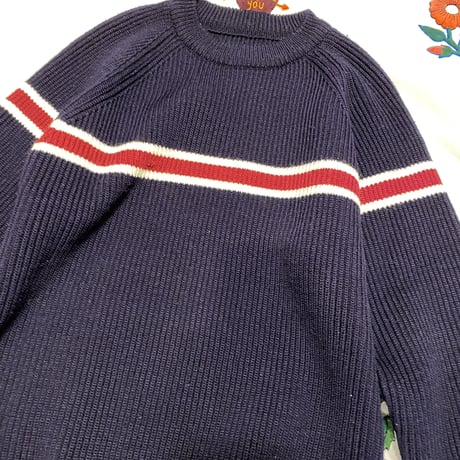 [USED] ネイビー アクリルニット
