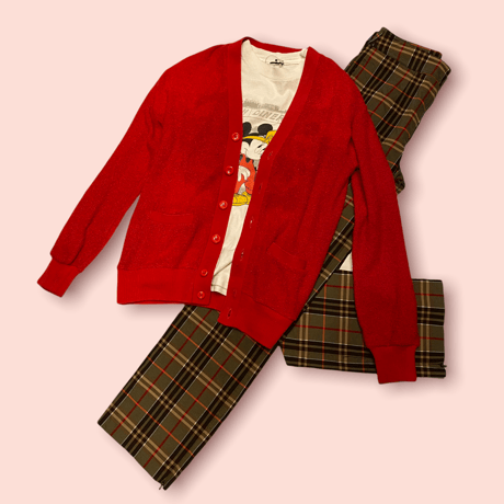 [USED] チェック柄 スリット PANTS