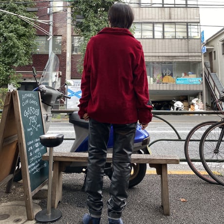 [USED] 真っ赤なベロアニットポロ♡