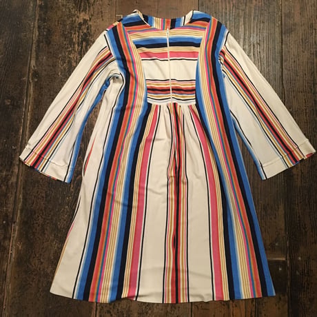 [USED]  70's ストライプ ワンピース