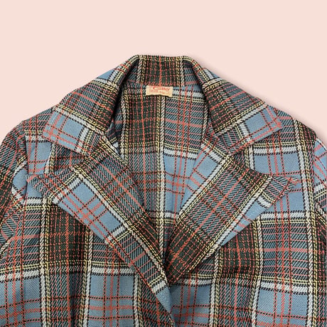 [USED] VINTAGE CHECK POLY JACKET！