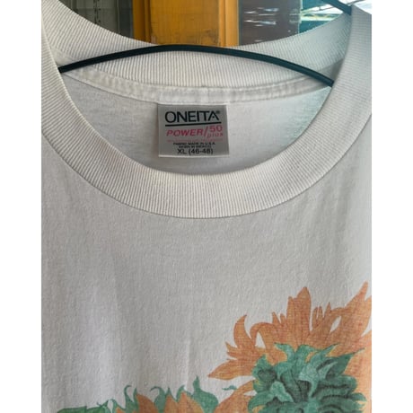 [USED]  90's  ONEITA "ひまわり" Tee