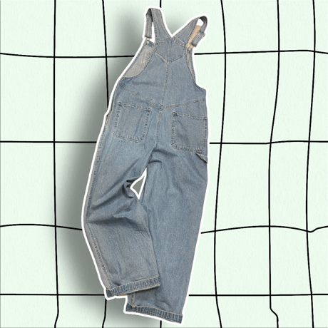 [USED] SUPER GIRL DENIM OVERALL!