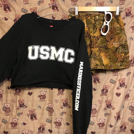 [GARDE-Nworks]  SHORT丈  ロン Tee！"USMC "