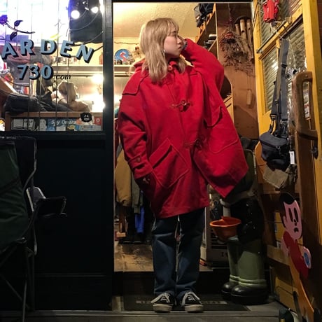 [USED] 真っ赤なドルマンスリーブコート