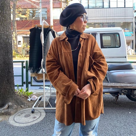 [USED] vintage スエード シャツ