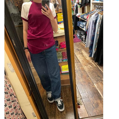 [USED] Vintage ラグランTee  バーガンディー