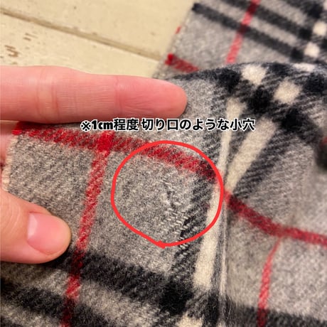 [USED]"Burberry" グレー♡チェックマフラー