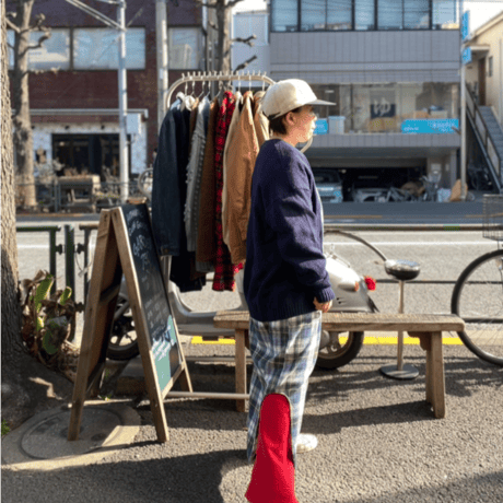 [USED] シンプル NAVY ニットカーディガン