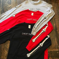 [CHEAP TIME$]  袖ロゴ ロンTee  -BONE-