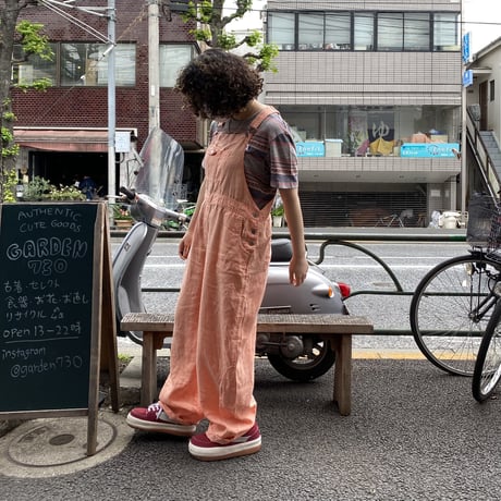[USED] vintage LINEN オーバーオール