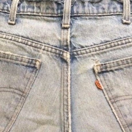 [USED] Levis ダメージデニム cut off オレンジタブ