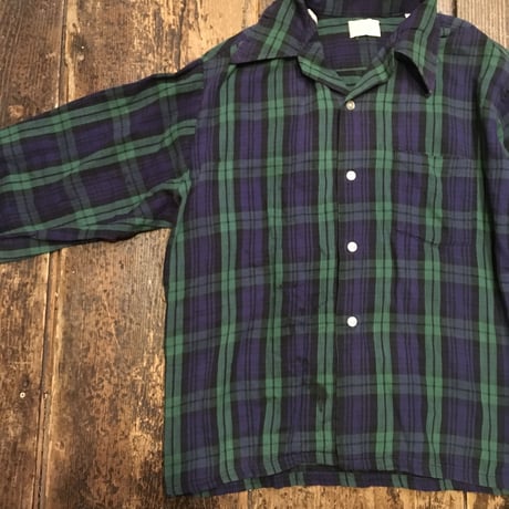[USED] 60's vintage 筆記体 L.L.Bean COTTON CHECK SHIRTS
