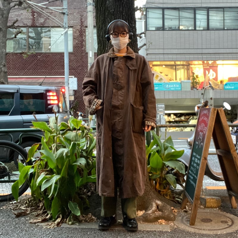 超ロング オイル コート 高品質 オイルド コットン Oiled Waxed Barbour バブアー BARBOUR アウター オイルドコットンコート
