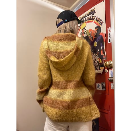 [USED]ニットボーダーカーディガン💛