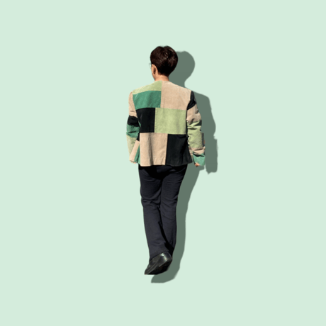 [USED] SUEDE パッチワークジャケット  💚