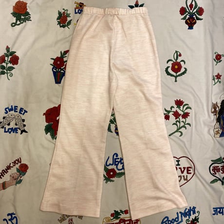 [USED] 70's EURO ポリPANTS(かすりPINK)