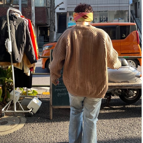 [USED]Vネック ローゲージニット