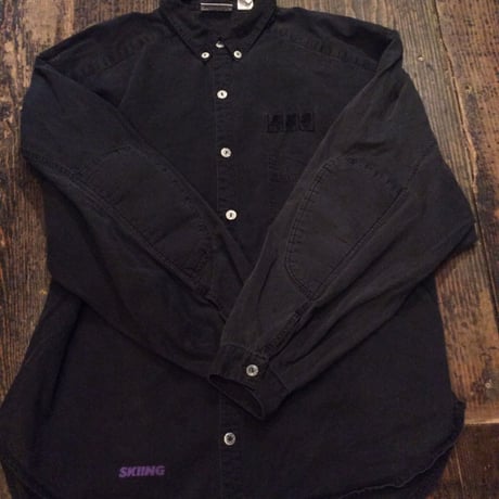 [USED] 80~90's Black  Cottonシャツ