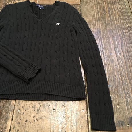 [USED] COTTON100% シンプルVネックセーター