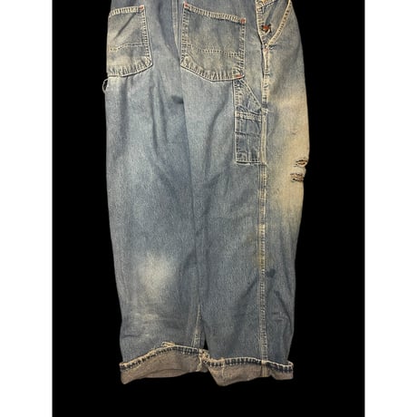 [USED] ROUNDHOUSE ダメージ DENIM OVERALL W41